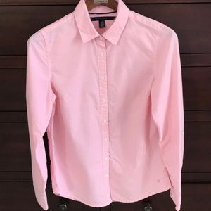 Tommy Hilfiger Shirt Womens Size Small red & white stripe button down collared